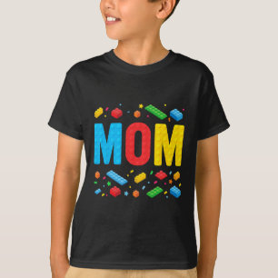Moeder Master Bouwer Bouwstenen Blokken Familie M T-shirt