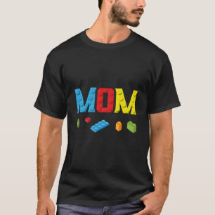 Moeder Meester Bouwer Bouwstenen Blokken Familie S T-shirt