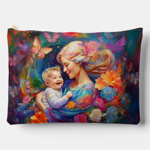 Moeder met Baby Boy Kleurrijke Schilderij Etui