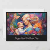Moeder met baby meisje eerste Moederdag Kaart (Voorkant)