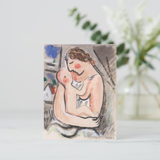 Moeder met een kind – Galanda Briefkaart (Staand voorkant)