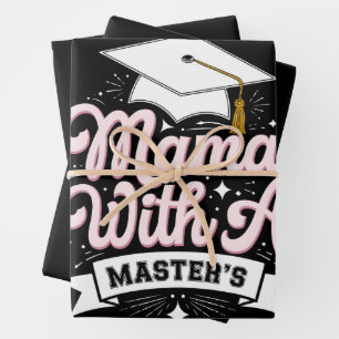 Moeder Met Een Masterdiploma Afstudeer Moeder Inpakpapier Vel