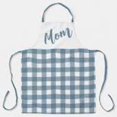 Moeder met Gingham Pattern Schort (Voorkant)