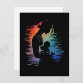 Moeder met haar baby, moeder en haar baby schets, notitiekaartje (Voorkant / Achterkant)