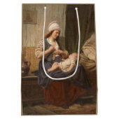 Moeder met haar kind (door Rudolf Jordan) Medium Cadeauzakje (Achterkant)