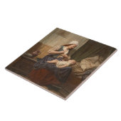 Moeder met haar kind (door Rudolf Jordan) Tegeltje (Zijkant)