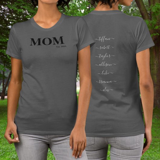 Moeder met Kinder namen: T-Shirt