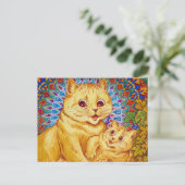 Moeder met Kitten door Louis Wain Briefkaart (Staand voorkant)