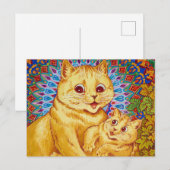 Moeder met Kitten door Louis Wain Briefkaart (Voorkant / Achterkant)