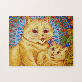 Moeder met Kitten door Louis Wain Legpuzzel
