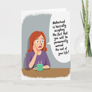 Moeder met koperkleurig haar Spiegelkaart Kaart