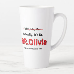 Moeder met PhD Grappig Promotiegeschenk voor Haar Latte Mok