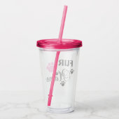 Moeder met roze poot met acrylknol acryl drinkbeker (Achterkant)