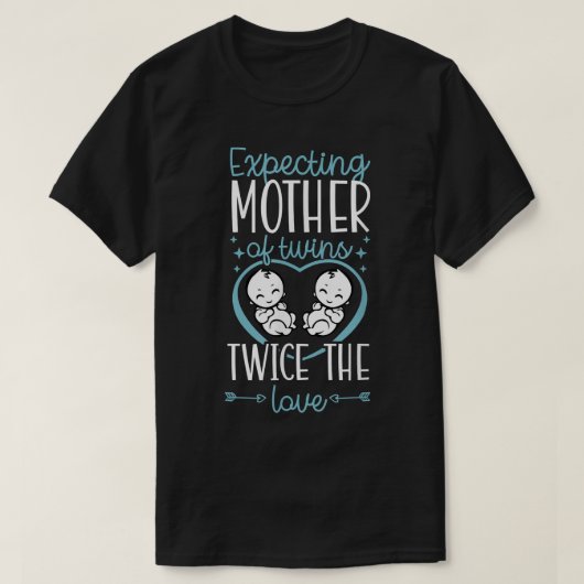 Moeder met twee tweelingen tweemaal de t-shirt (Design voorkant)