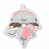 Moeder Mia en Baby Mia Sticker (Voorkant)