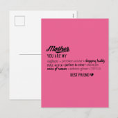 Moeder, mijn beste vriend feestdagenkaart (Voorkant / Achterkant)