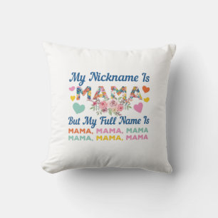 Moeder mijn naam is mama Birthday Kussen