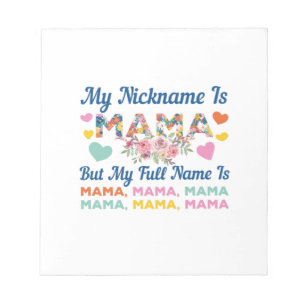 Moeder mijn naam is mama Birthday Notitieblok