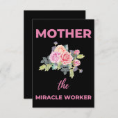 Moeder-mirakelwerker Bedankkaart (Voorkant / Achterkant)