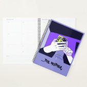 Moeder mobiele handen Limoen Paarse zwart Planner (Display)