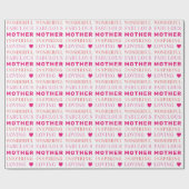 Moeder Modern Typografie Heart Cadeaupapier (Vlak)