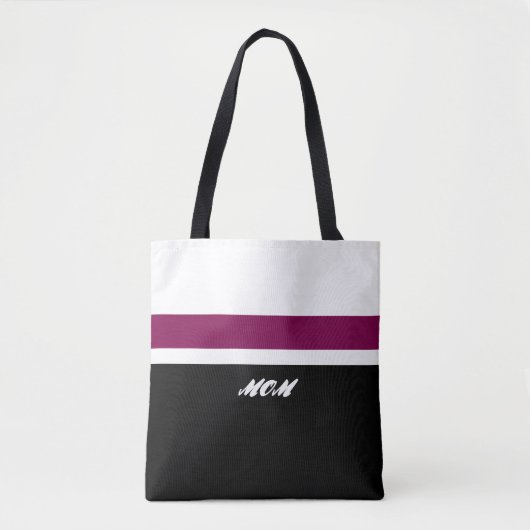 Moeder Moderne Gestreepte Tote Tas (Voorkant)