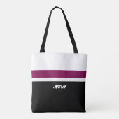 Moeder Moderne Gestreepte Tote Tas (Achterkant)