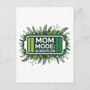 Moeder Modus Altijd Aan Feestdagenkaart