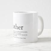 Moeder Moeder Definitie Citaat Pret Zwart En Wit Extra Grote Beker (Voorkant rechts)