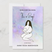 * Moeder Moeder houdt Baby Moon Crater Shower Boy  Kaart (Voorkant)