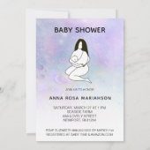 * Moeder Moeder houdt Baby Moon Crater Shower Boy Kaart (Achterkant)