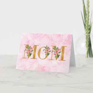 MOEDER Moederdag Bloem Roze Kaart