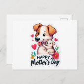 Moeder Moederdag Dierenhond Feestdagenkaart (Voorkant / Achterkant)