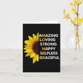 Moeder Moederdag Moeder Geweldig Lief Sterk Beste  Kaart (Gele Bloem)