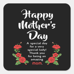Moeder Moeders Moederdag mama Mummy Funny Gift Vierkante Sticker