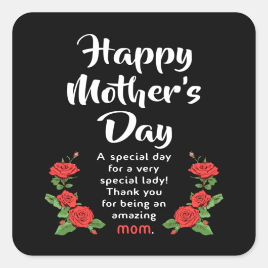Moeder Moeders Moederdag mama Mummy Funny Gift Vierkante Sticker (Voorkant)