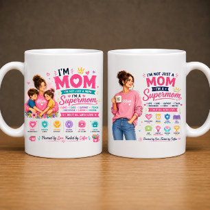 Moeder mok ontwerp PNG Super Moeder Koffiemok On