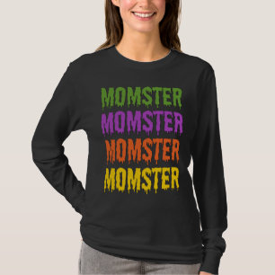 Moeder Monster Druipende Lettertype Algemene Hallo T-shirt