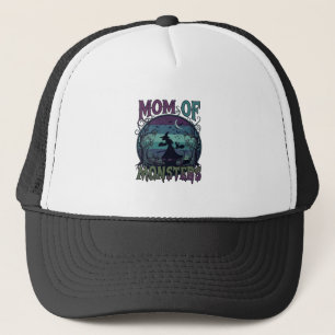 Moeder Monsters Halloween Heks Maan Pompoenen Begr Trucker Pet