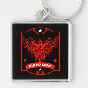 Moeder Motorfiets Rider Sleutelhanger