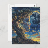 Moeder Natuur Boom Fantasy Briefkaart (Voorkant / Achterkant)