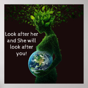 Moeder Natuur Earth Day Poster