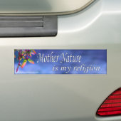 Moeder Natuur is mijn religie bumper sticker (Op auto)