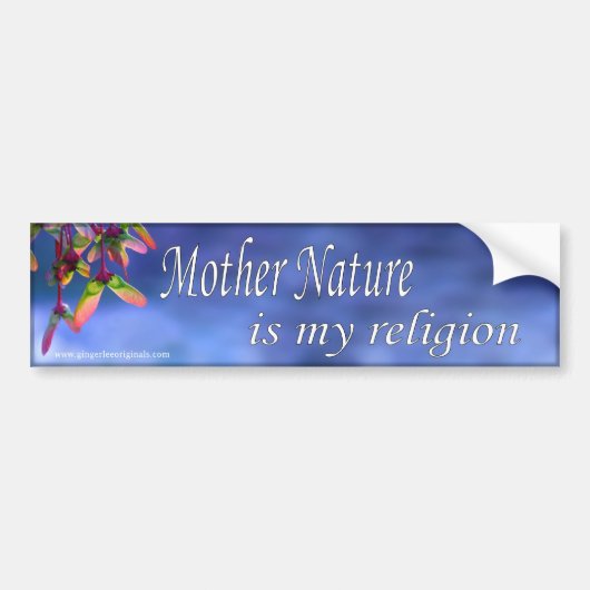 Moeder Natuur is mijn religie bumper sticker (Voorkant)