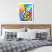 Moeder Olifant en Kind Canvas Afdruk (Insitu (Slaapkamer))