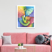 Moeder Olifant en Kind Canvas Afdruk (Insitu (Woonkamer))