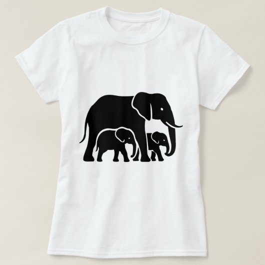Moeder olifant ontwerp t-shirt (Design voorkant)