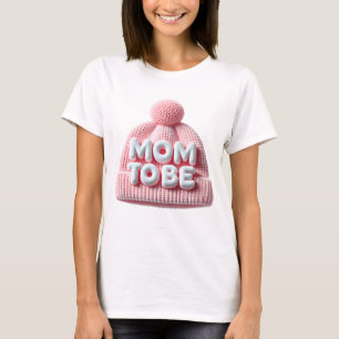 Moeder om Baby aankondigingsontwerp met Schattigee T-shirt
