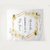 Moeder om bloemigen goed geometrisch Baby shower Wandkleed (Voorkant (horizontaal))