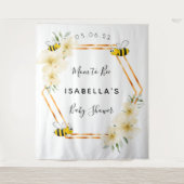 Moeder om bloemigen goed geometrisch Baby shower Wandkleed (Voorkant)